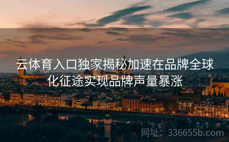 云体育入口独家揭秘加速在品牌全球化征途实现品牌声量暴涨